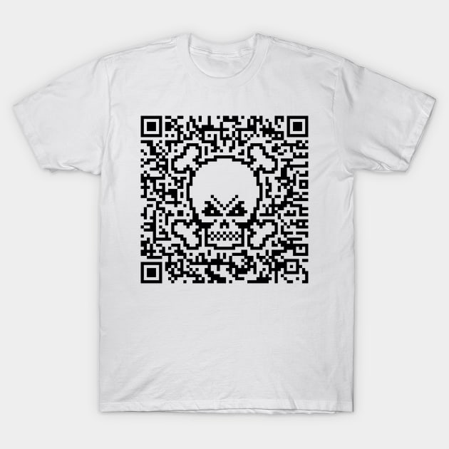 Skull And Crossbones (Quick Response Code / POS) T-Shirt by MrFaulbaum